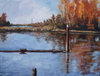 Looking Across the Fraser to Harbour Park, Ladner B.C.